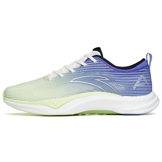 ANTA Four Generations Of Hydrogen Running Running Shoes Men Low-Top Ivory White/Elf Yellow/Mysterious Purple
