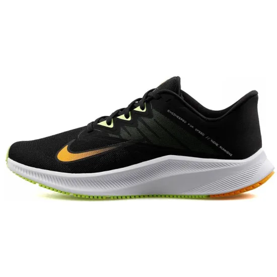 Nike Quest 3 Running Shoes Men Low-top Black/Orange/Green