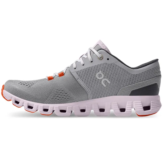 On Running Cloud X Alloy Grey Lily Pink Women's