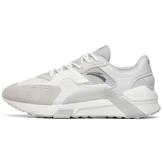 ANTA Life Collection Casual Shoes Men Low-Top Ivory White/Light Gray/Microchip Gray