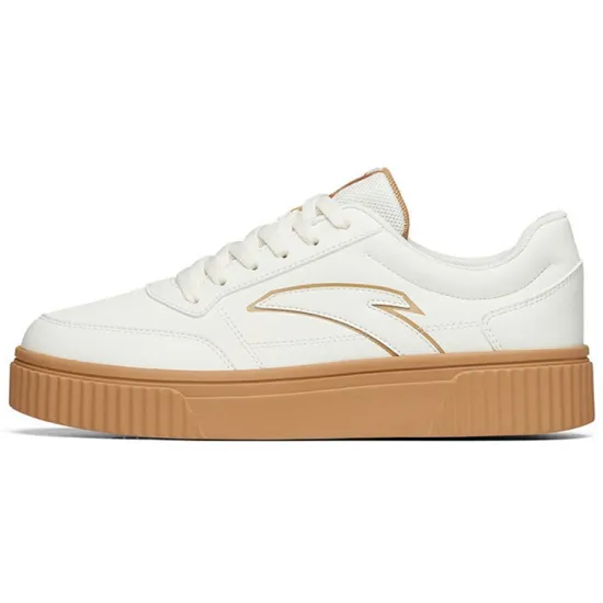 Anta Life Collection Cookie Shoes Abrasion Resistant Cushioning Low Top Skateboard Shoes Light Beige White