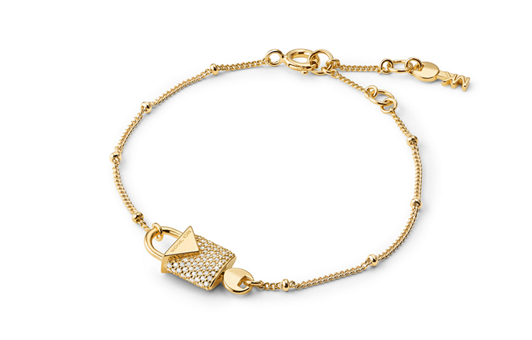 MICHAELKORS Michael Kors Heart Belongs Series Creative Lock Fashion 925 Silver Bracelet for Women
