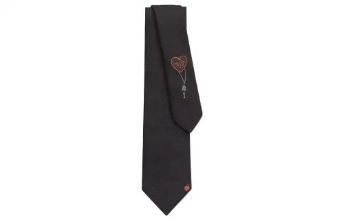 HERMES The Key To Happiness Silk Ties Men's