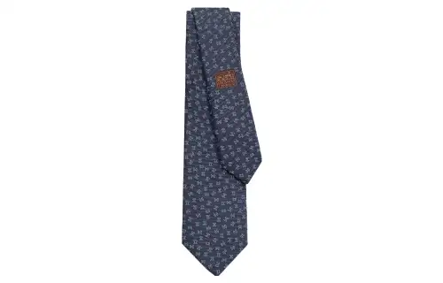 HERMES Tie 7 Ties Men's Blue