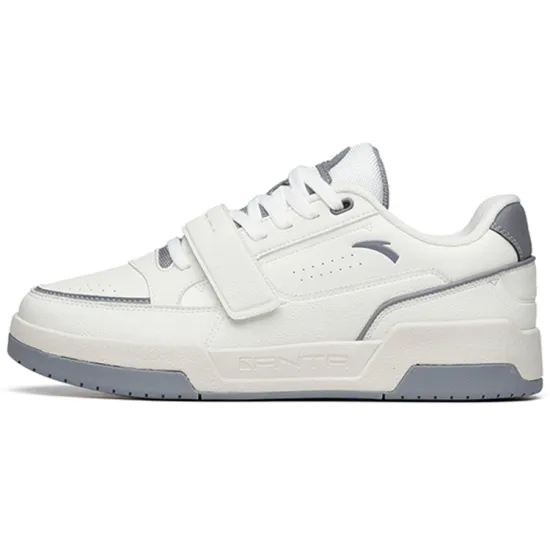 Anta Life Collection Durable Breathable Low-Top Skateboard Shoes Men's White Gray