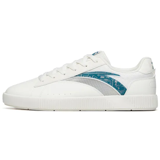 ANTA Skateboard Shoes Men Low-Top Ivory White/Water Gray