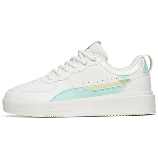 ANTA Life Collection Skateboard Shoes Women's Low-Top White/Green