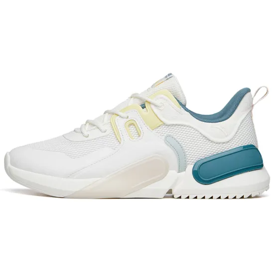 ANTA Rubik's Cube Casual Shoes Men Low-Top Ivory White/Beige/Watermelon Grey