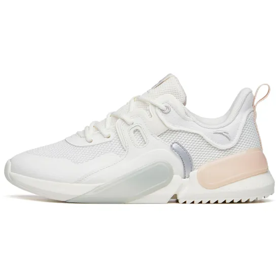 ANTA Rubik's Cube Casual Shoes Women's Low-Top Ivory White/Light Gray/Smoky Brown