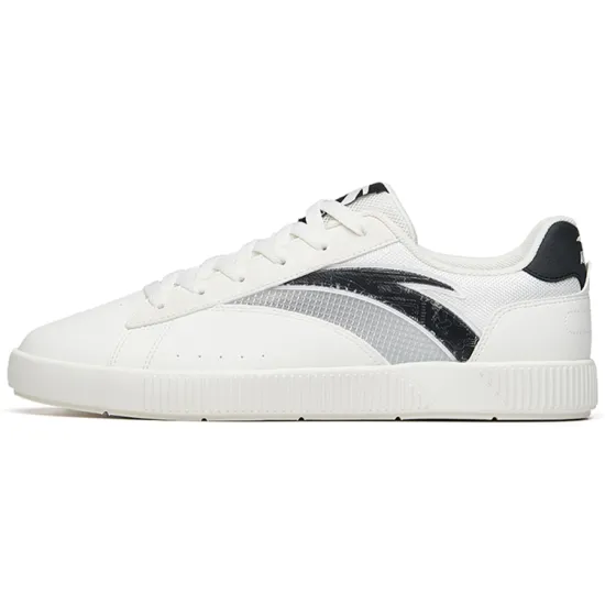 ANTA Skateboard Shoes Men Low-Top Ivory White Black
