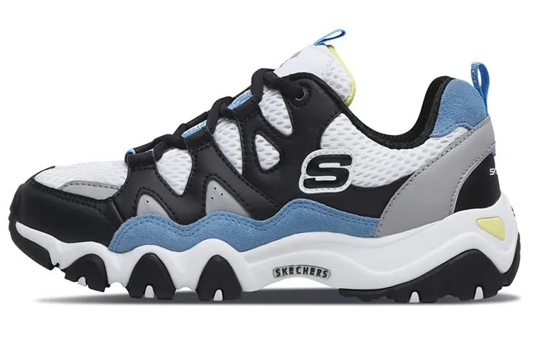 One Piece x Skechers D'LITES 2.0 Textile, Synthetic Leather, Leather Low top Casual Shoes Unisex White Black Blue
