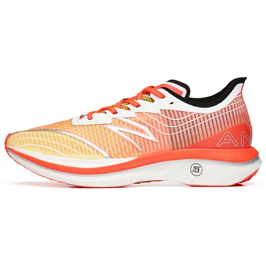 ANTA C202 GT Running Shoes Men Low-Top Tree Resin Yellow/Fluorescent Bright Dark Red/Ivory White