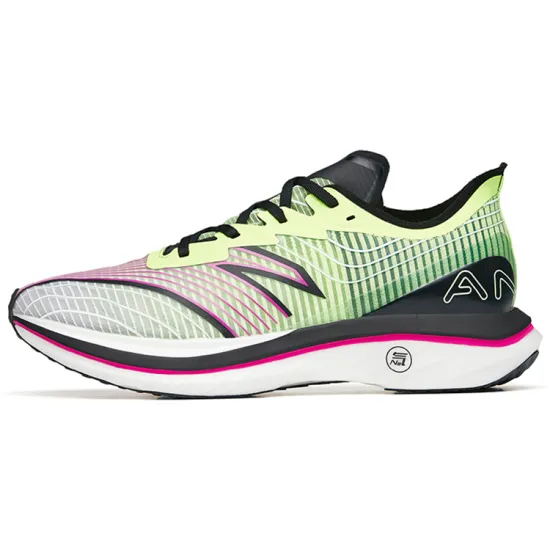 ANTA C202 GT Running Shoes Men Low-Top Ivory White/Fluorescent Sparkling Green