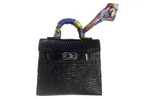 HERMES Kelly Charms Unisex Black