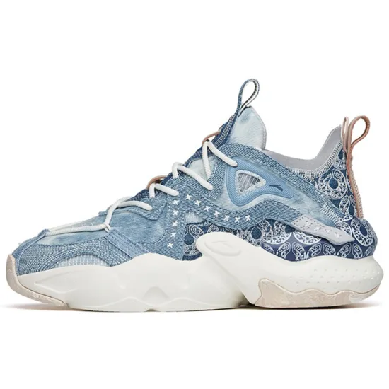 ANTA Bastard Casual Shoes Men Mid-Top Gray Blue/Light Ink Blue/Microchip Gray