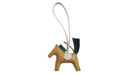 HERMES Sheepskin Charms Unisex Sesame