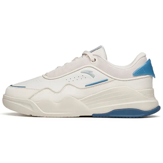 ANTA Skateboard Shoes Men Low-Top Mud Sand Gray/Curtain Blue