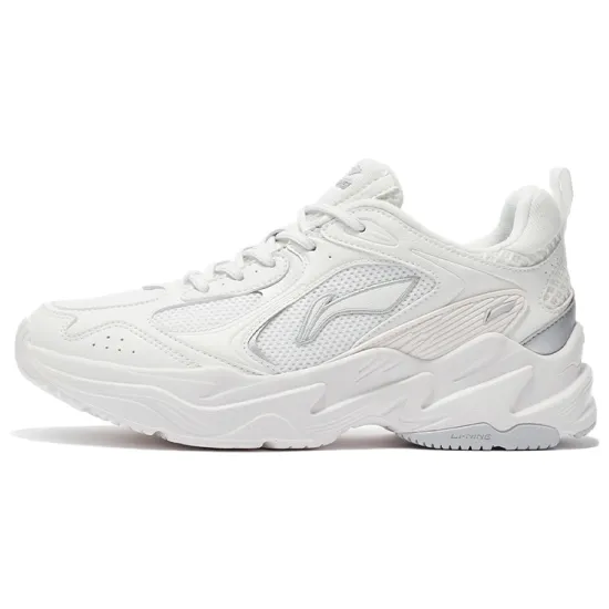 LiNing Cushioning Anti Slip And Wear Resistant Low Top Running Shoes Women's White