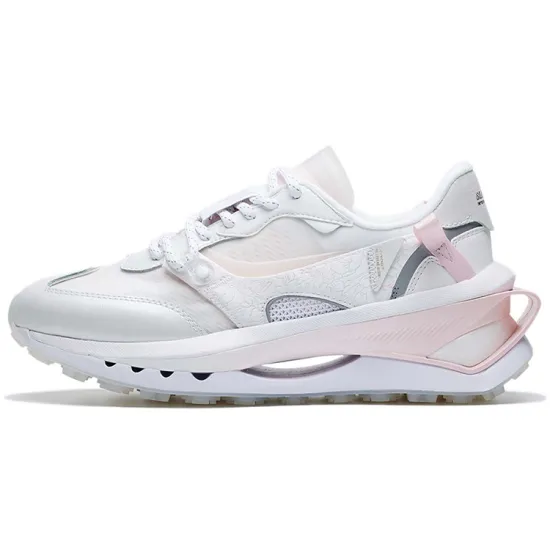 LINING Fangyuan Premium Casual Shoes Women's Low-Top Standard White/New Light Pink