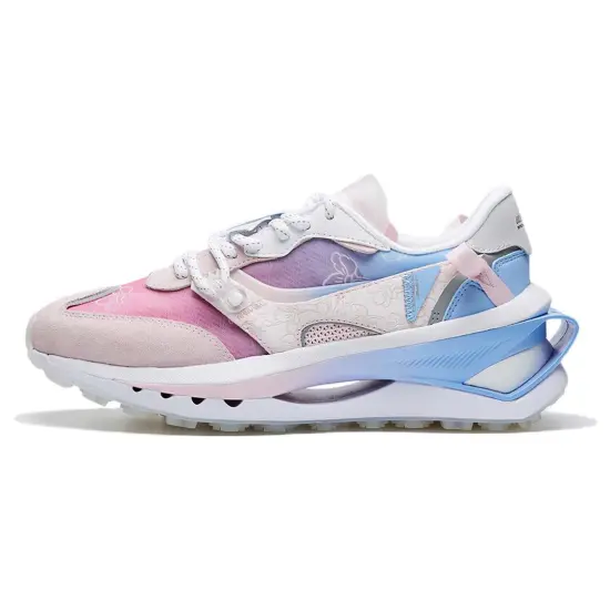 LINING Fangyuan Premium Casual Shoes Women's Low-Top New Light Pink/Snow Blue