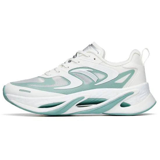 ANTA Running Shoes Men Low-Top Ivory White/Light Smoke Green