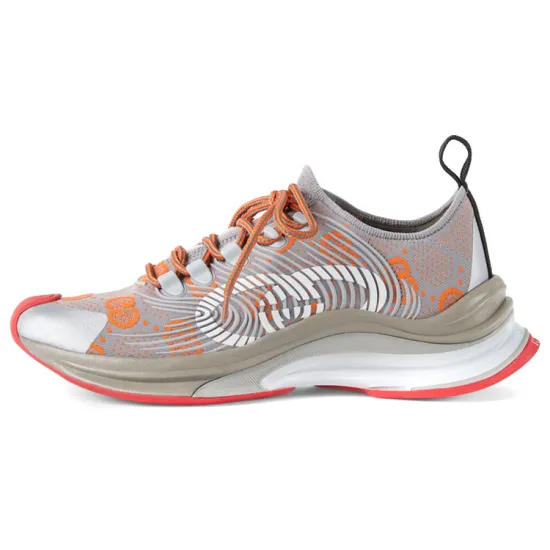 GUCCI RUN Running Shoes Women's Low-Top Gray/Orange