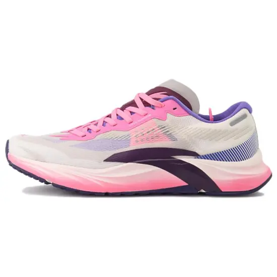 ANTA Asphalt Road Fighter 1.0 Running Shoes Men Low-Top Ivory White/Fragrant Pink/Mysterious Purple