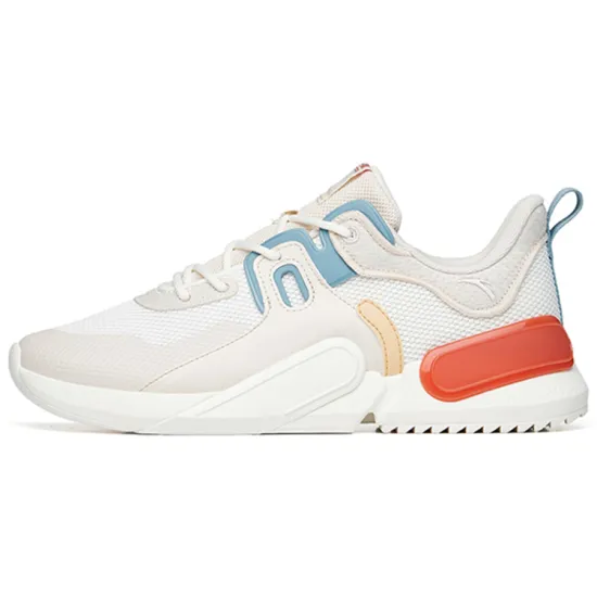 ANTA Rubik's Cube Casual Shoes Men Low-Top Mud Sand Gray/Ivory White/Wall Gray