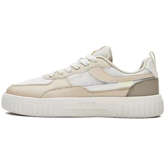 Erke Golden Breeze Anti Slip Wear Resistant Low Top Skateboard Shoes Men's Warm Linen