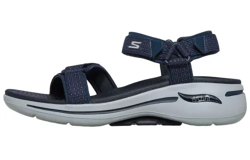 Skechers Go Walk Arch Fit Fabric Beach Sandals Women's Marine Blue