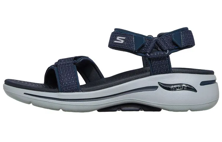 Skechers Go Walk Arch Fit Fabric Beach Sandals Women's Marine Blue