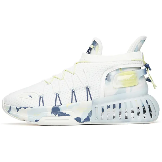 ANTA Casual Shoes Men Mid Top Ivory White/Illusion Blue