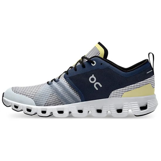 On Cloud X 1 Breathable Cushioning Low Top Running Shoes Men's Denim Blue White