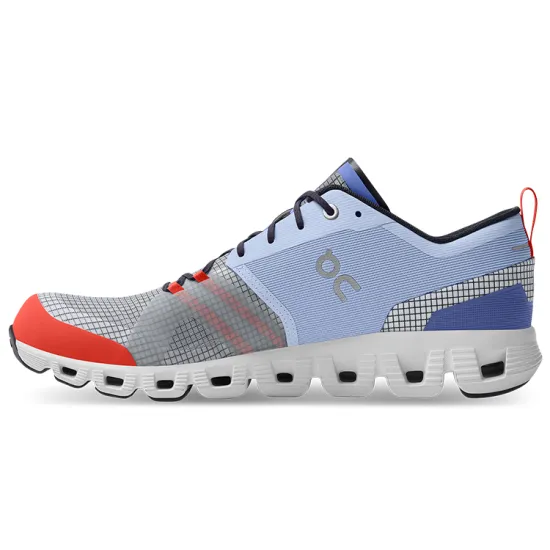 On Cloud X 1 Running Shoes Men Low-Top Pink Blue/Glacier Gray