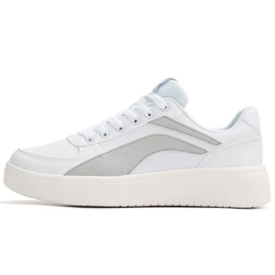 LINING Skateboard Shoes Men Low-Top Standard White/Microcrystalline Gray