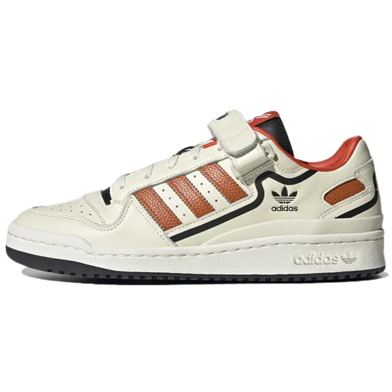 Adidas Originals FORUM Skateboard Shoes Unisex Low-top Off-white/orange Brown/black