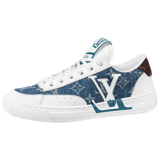 LOUIS VUITTON Charlie Sneakers 'White With Denim Monogram' Women's