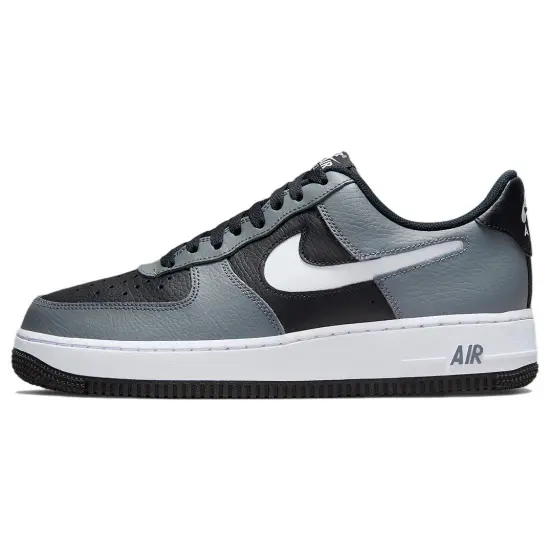 Nike Air Force 1 Low Grey Black Cut Out Swoosh