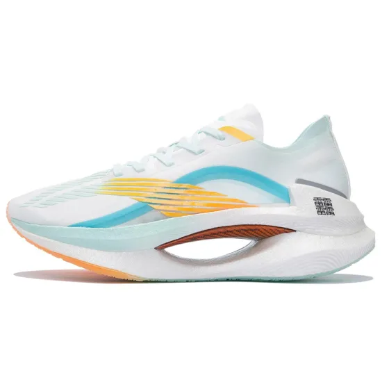 LiNing Jueying 䨻 Cushioning Anti Slip And Wear Resistant Low Top Running Shoes White Blue