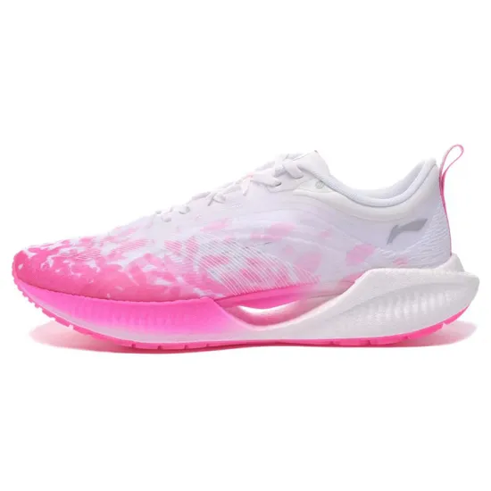 LiNing Super Light 19 Low-Top Running Shoes Men's White Pink Cherry Blossom Limited Edition