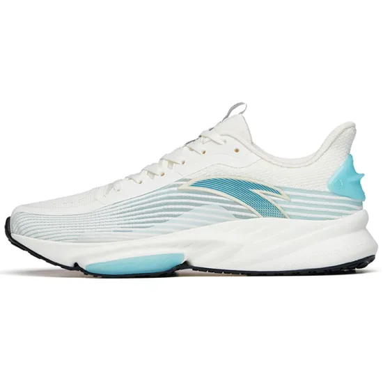 ANTA Running Shoes Men Low-Top Ivory White/River Water Blue