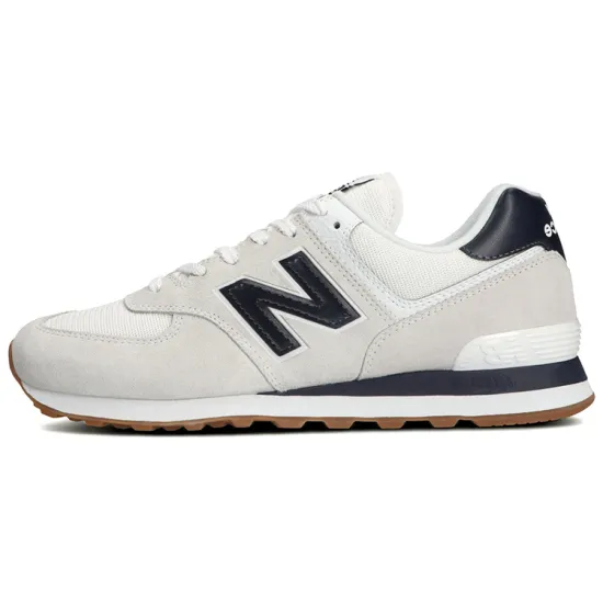 New Balance 574 White Navy Gum