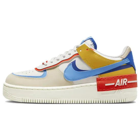 Nike Air Force 1 Low Shadow Sail Game Royal Rush Orange University Blue Women's