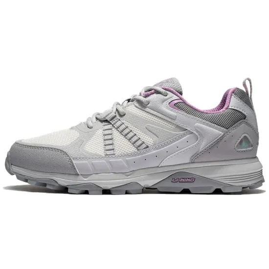 LINING Running Shoes Women's Low-Top Light Lime/Microcrystalline Gray/Snow Gray