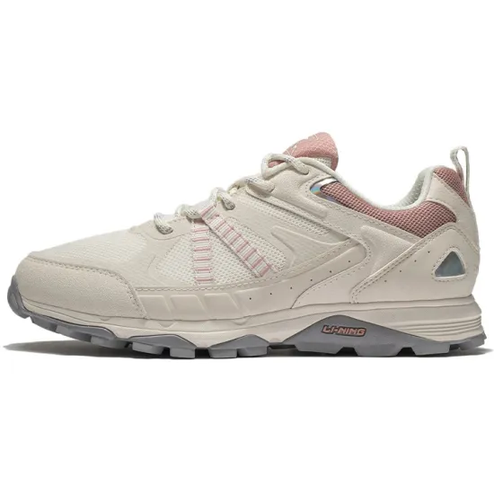 LINING Running Shoes Women's Low-Top Ecru/Pearl White/New Mist Rose Pink