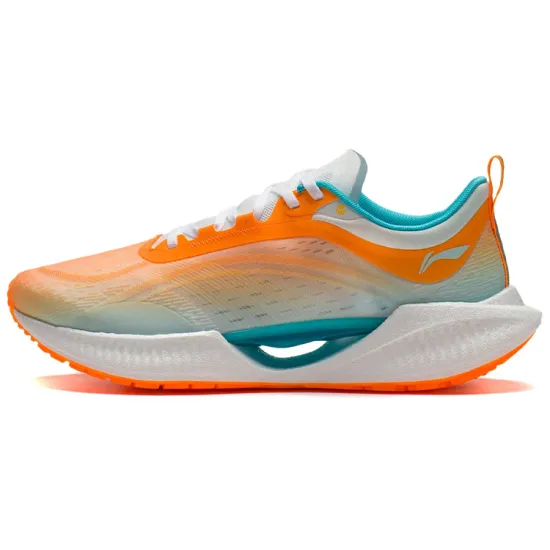 LINING Super Light 19 Running Shoes Men Low-Top Neon Sweet Orange/Soft Aqua