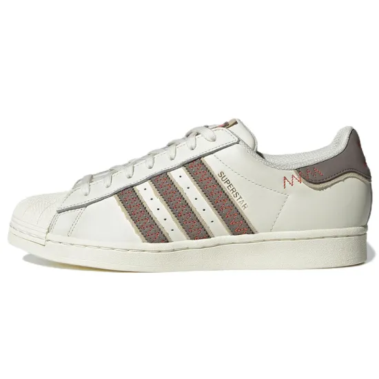 Adidas Originals Superstar Series Skateboard Shoes Unisex Low-top White/dark Gray