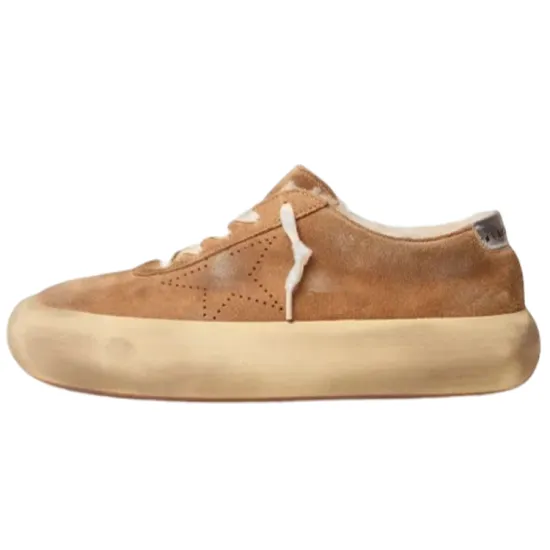 Golden Goose Space-Star Skateboard Shoes Women's Low-top Brown