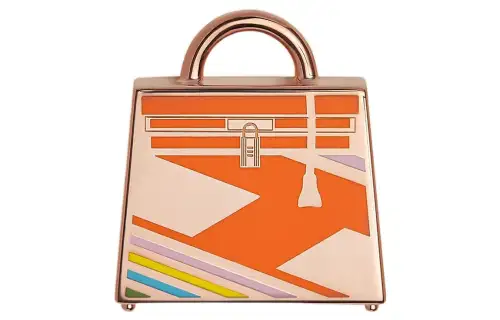 HERMES Kelly Charms Unisex Orange