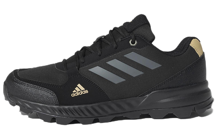 Adidas Rigket Lace Up Leather Slip Resistant Abrasion Resistant Low top Running Shoes Men's Black